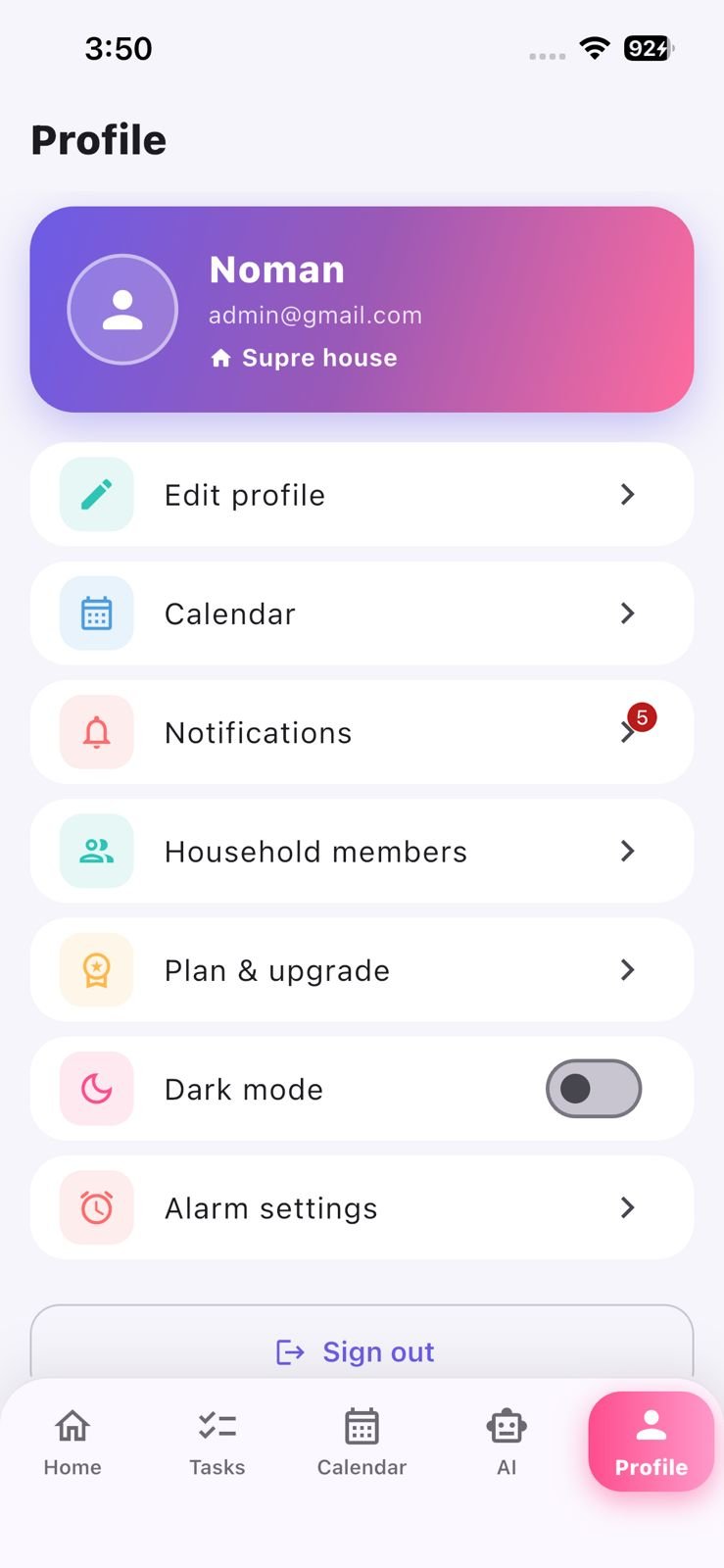 Profile Screen